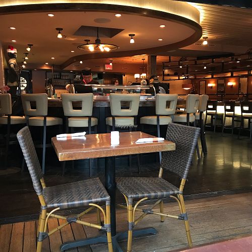 Inside table next to bar  at Copper Anchor in Vineyard Haven