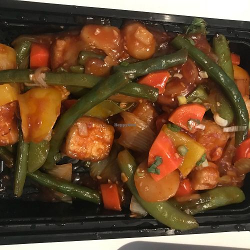 Yummy golden tofu takeout at Copper Anchor in Vineyard Haven