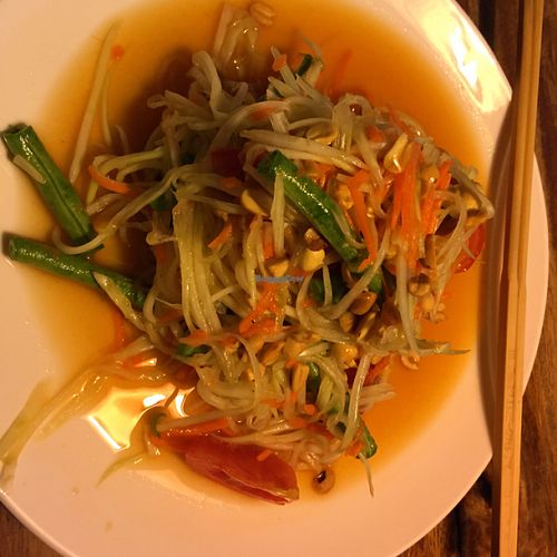 Papaya salad at Ethos in Bangkok