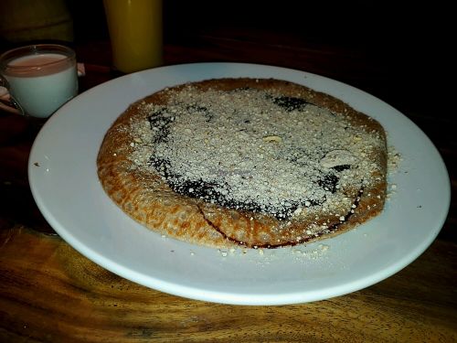 Vegan Pancake with Chocolate Sauce at Ethos in Bangkok