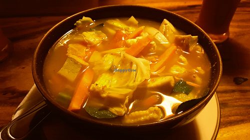 Tom yam soup at Ethos in Bangkok