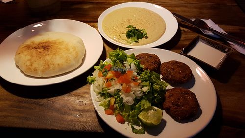Falafel and hummus at Ethos in Bangkok