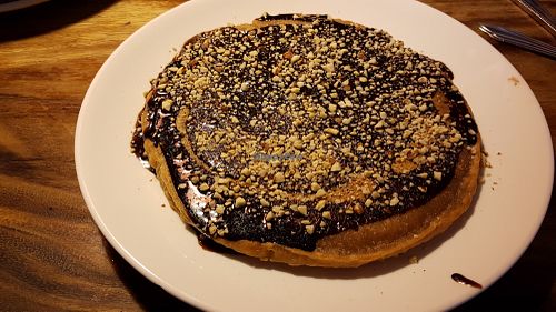 Chocolate and almond pancake at Ethos in Bangkok
