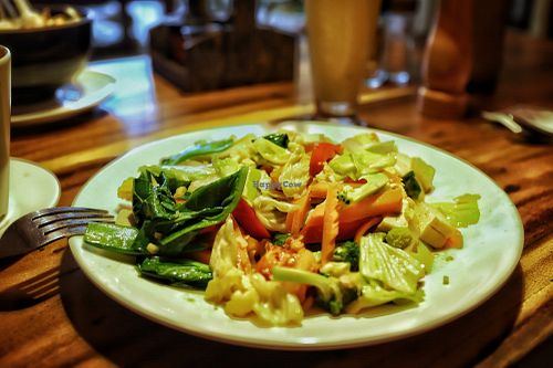 Stir fried vegetables with tofu at Ethos in Bangkok