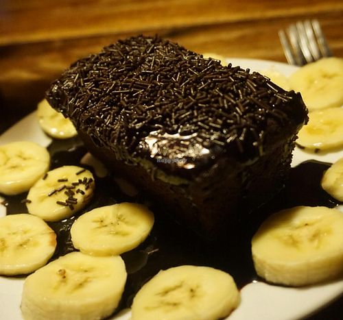 vegan Choco cake!! yum!!  at Ethos in Bangkok