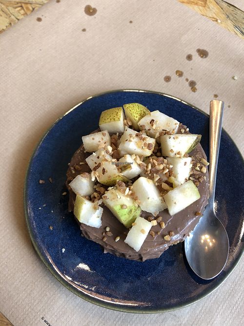 Tarte Poire-Chocolat at La Clairiere in Lille