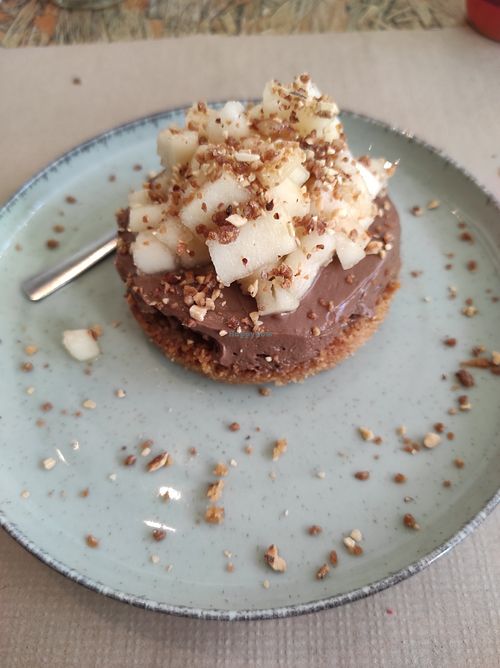 Tarte chocolat poire at La Clairiere in Lille