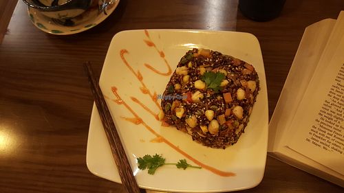 com gao luc tron (stir-fried brown rice and veg) at Man Tu Vegan - District 1 in Ho Chi Minh City