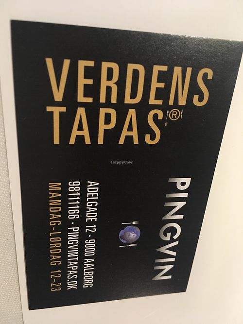 Visit card at Pingvin in Aalborg