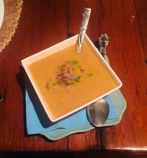 Gazpacho (not gluten-free though) at Mac's Pizzeria in Port Elizabeth