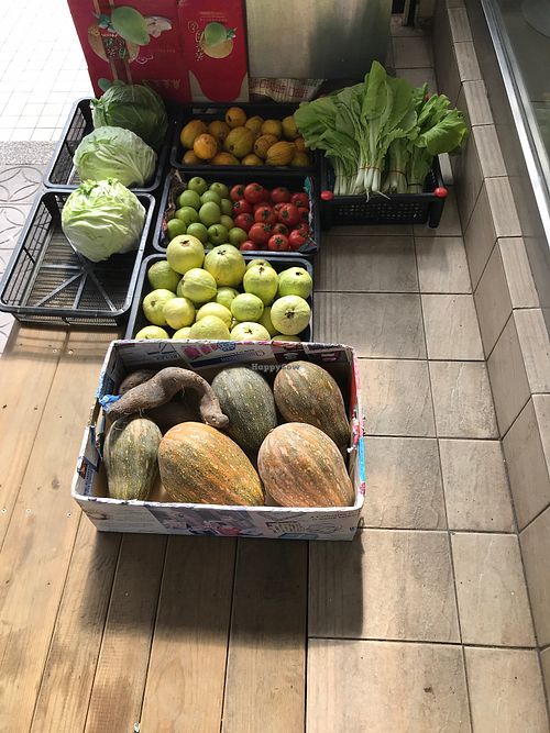 Vegetables  at Aaama Vegan Hut in Taipei