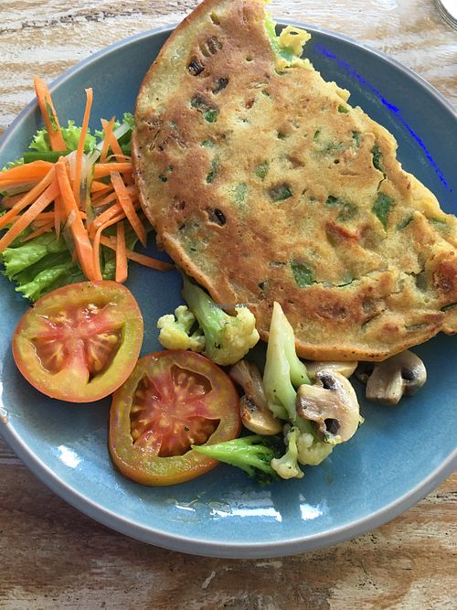 Vegan omelette  at Vegan Bali in Kuta