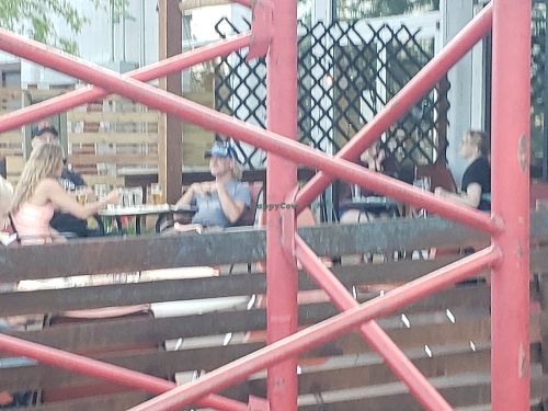 Outdoor seating at Hearth Artisan Pizza in Anchorage