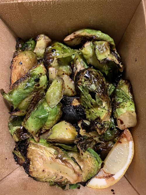 Vegan Brussels sprouts at Hearth Artisan Pizza in Anchorage