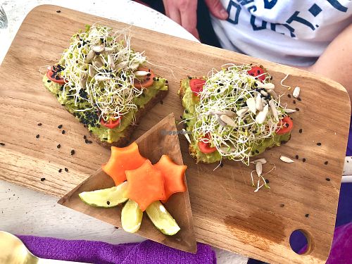 Avocado toast wit sprouts at Acai Queen - Gootama in Ubud