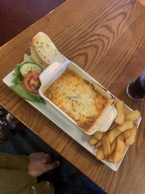 Vegan lasagne   at Axe & Cleaver Inn in Alford