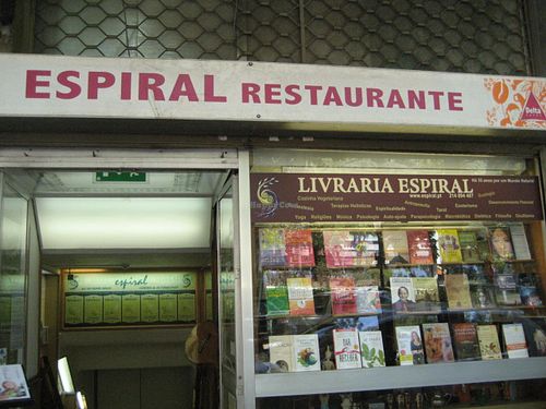 front view of the entrance to the restaurant at Espiral in Lisbon