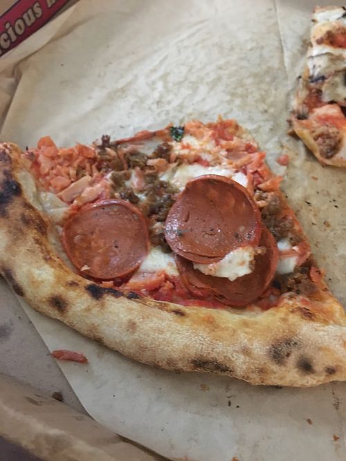 Looked like plastic but Tastes likes real pepperoni.  at Bare Knuckle Pizza in Oakland