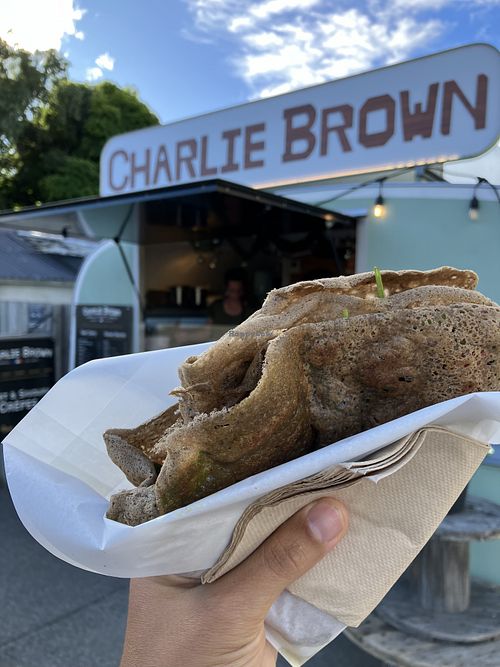 Definitely recommend the savoury option!  at Charlie Brown's Crepes - Food Trailer in Wanaka