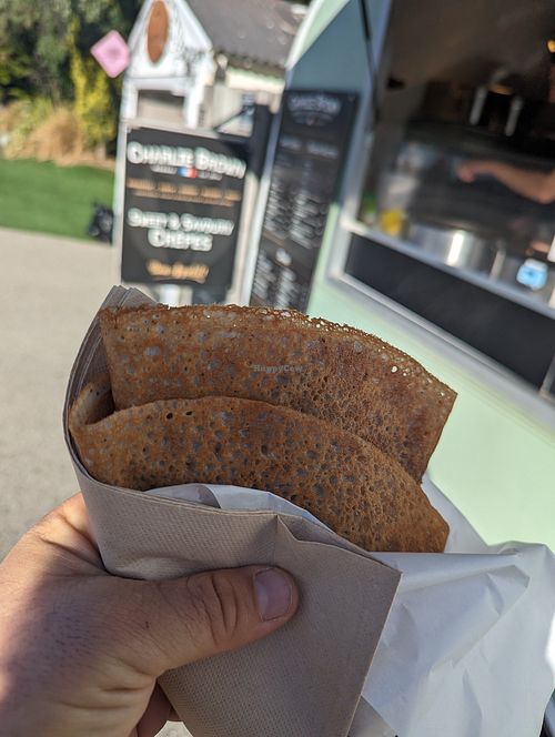 Hazelnut crepe. Yum! at Charlie Brown's Crepes - Food Trailer in Wanaka
