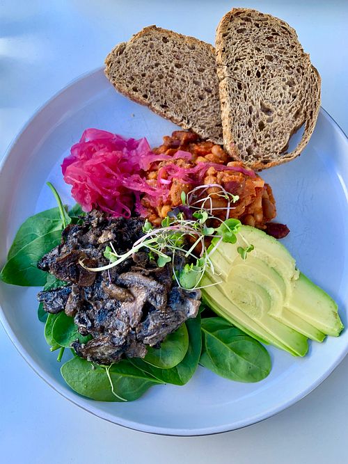 Vegan breakfast  at The Kitchen in Nelson