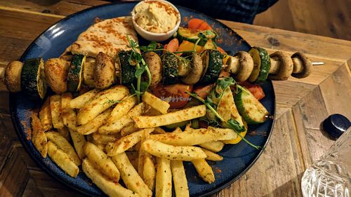Mushroom skewer at Brizola Bar and Grill in Clitheroe