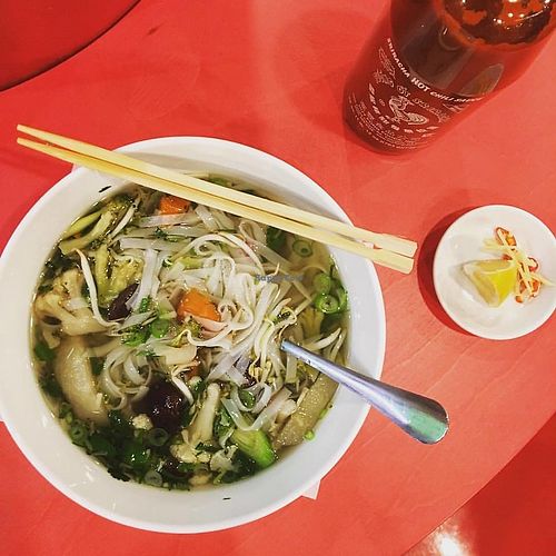 vegan pho  at Pho in Bratislava