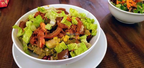 Jackfruit Frito pie bowl at Santa Fe Oxygen and Healing Bar Apothecary in Santa Fe