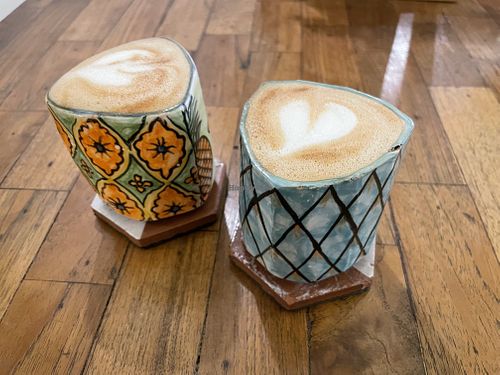 Cappuccino with oatmilk  at ViaVia in Yogyakarta