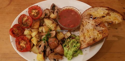 Full vegan breakfast at The Art of Tea in Manchester