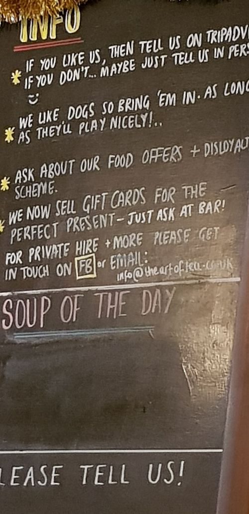 Dog-friendly at The Art of Tea in Manchester