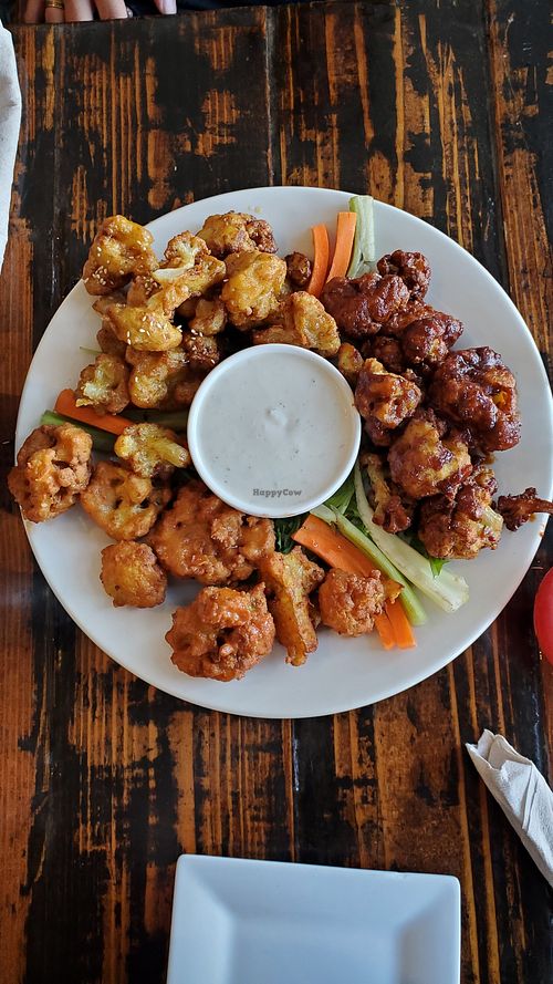 The only good thing we ordered - cauli wings at Sage Regenerative Kitchen in Pasadena