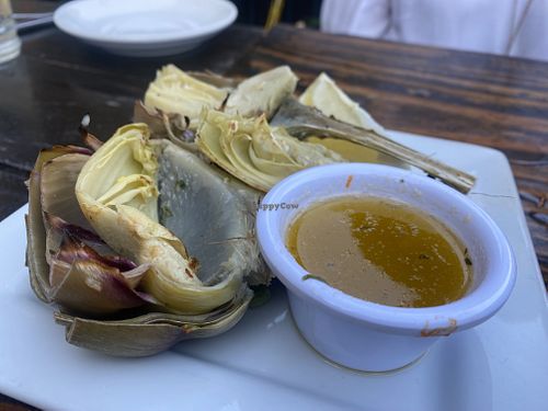 Roasted artichoke  at Sage Regenerative Kitchen in Pasadena