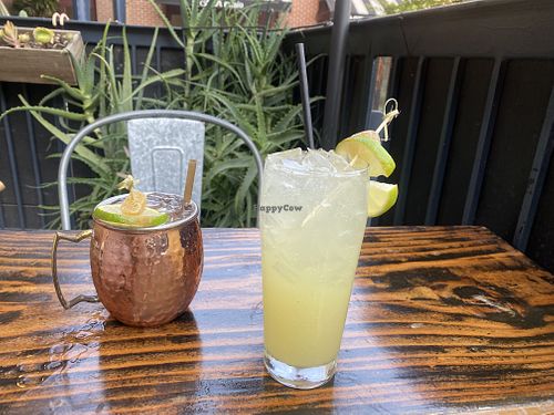 Moscow mule and ginger ale   at Sage Regenerative Kitchen in Pasadena