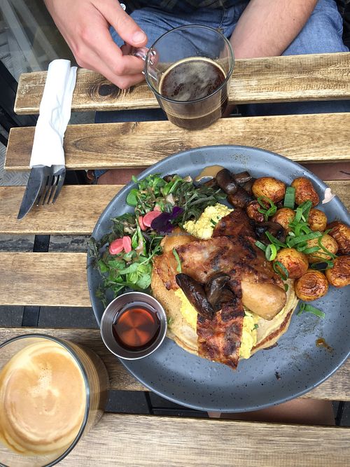 Weekend savoury pancakes (HIGHLY recommended) at Aujourd'hui Demain Cafe in Paris