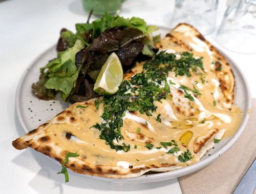 Quesadilla chili at Aujourd'hui Demain Cafe in Paris
