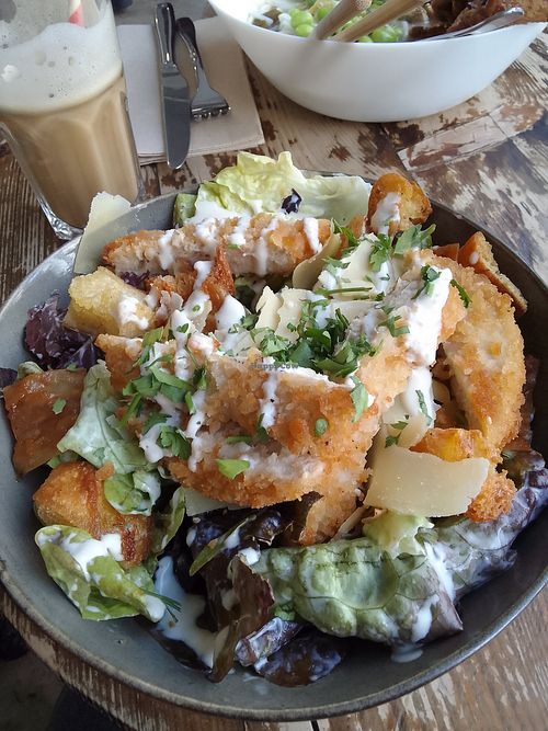 Kaeser salad. Go for it! at Aujourd'hui Demain Cafe in Paris