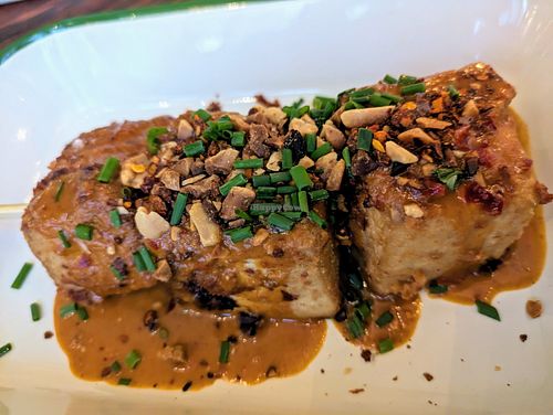 Tofu Satay at Aujourd'hui Demain Cafe in Paris