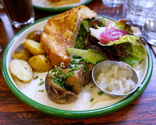 Croque Monsieur at Aujourd'hui Demain Cafe in Paris
