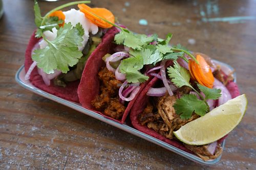Tacos at Aujourd'hui Demain Cafe in Paris