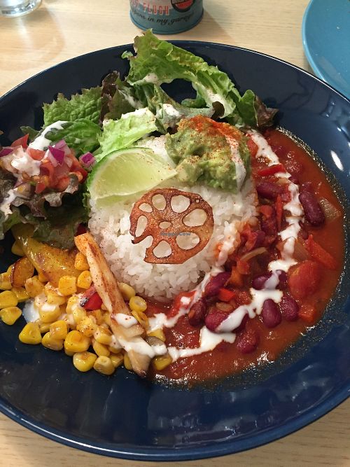 Burrito Bowl at Healthy Penguin Cafe in Matsumoto