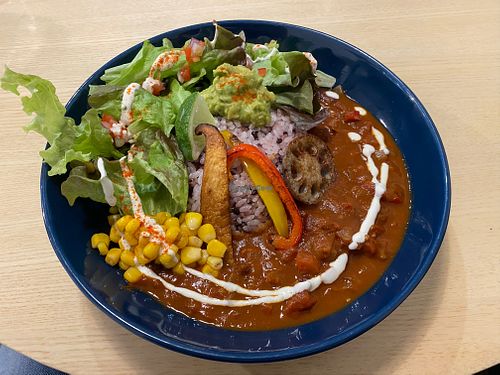 Burrito bowl at Healthy Penguin Cafe in Matsumoto