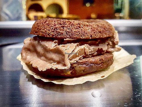 Vegan doughnut ice cream sandwich at Cocoanuts - Food Truck in Norwalk