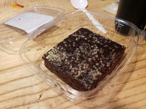 chocolate zucchini brownie. ok. I'd prefer warm with ice cream at Copper Branch in Dollard-des-ormeaux