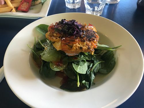 Vegetarian stack at The Olive Tree Cafe in Te Anau
