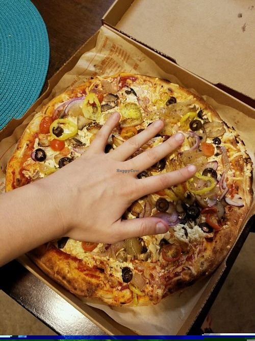 Hand for scale at Blaze Pizza in Normal
