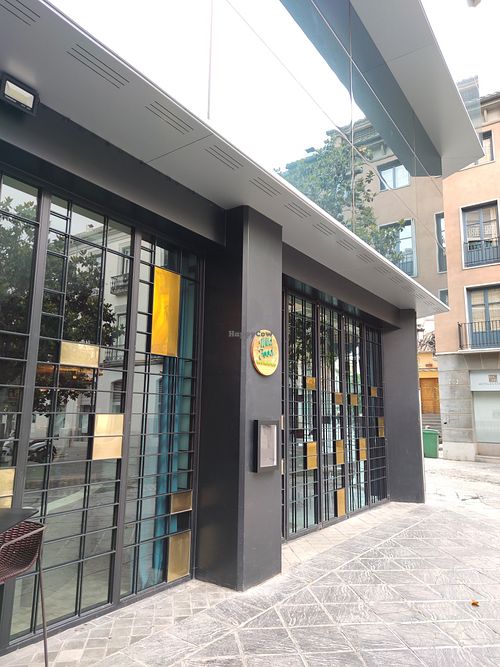 Outdoor patio area at Wild Food in Granada