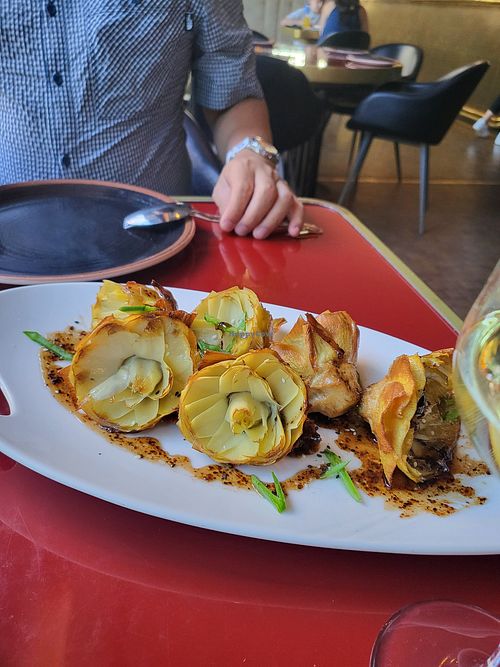 Truffle artichoke hearts at Wild Food in Granada