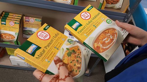 What we got. Delicious! Put in microwave.   Put with rice.  at Namaste India Groceries and Vegetables in Clearwater