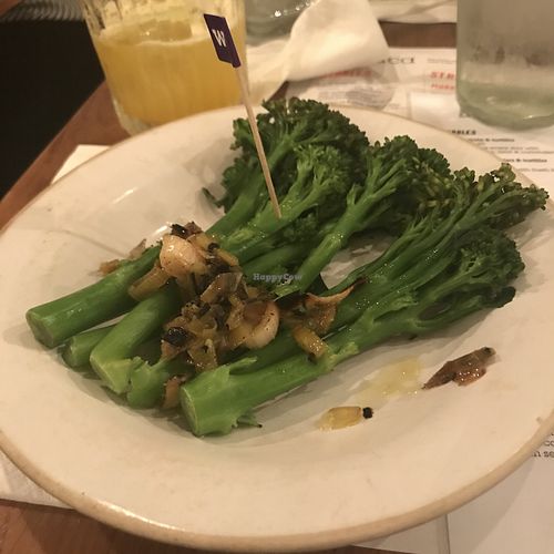 
Chargrilled tenderstem broccoli with spring onion salsa & lime at Wahaca - Waterloo in South East London